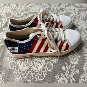 Make America Great Again shoes size 6 red white and blue